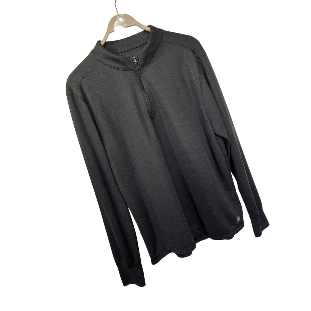 Carhartt force Men's Long Sleeve 1/4 Zip Pullover Workwear charcoal Size XL